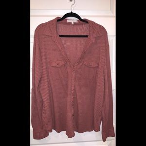 Mauve Button Down Sweater Size 3x
